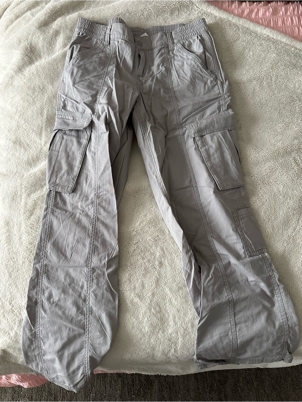 H&M Light Gray Cargo Pants - Women's Utility Style